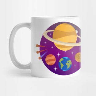 Solar System With Planets Astronaut gift Mug